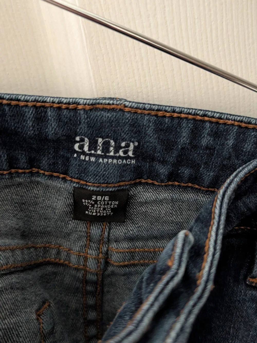 ANA Dark Blue Denim Roll-Cuff Women's Shorts - Picture 4 of 4